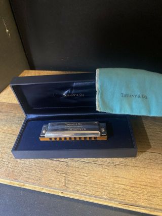 Tiffany & Co.  Sterling Silver 925 Sides Harmonica By Hohner Germany Vintage.