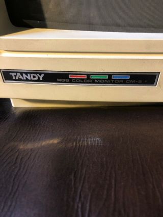 Tandy CM - 5 Vintage Personal Computer RGB Color CRT Video Display Monitor 1986 2