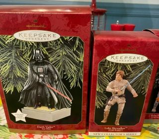 Vintage Hallmark Star Wars Darth Vader,  Luke,  Botta Fett and Yoda 2