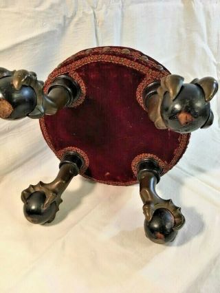 Antique American Victorian Ball and Claw Footstool Merklen Brothers NYC,  1882 - 97 2