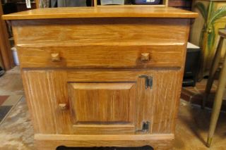 Brandt Ranch Oak Wash Stand/server - Early 60 