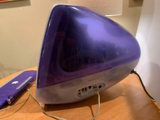 Vintage Apple iMac G3 Model M5521 - Grape,  OS 8.  6 with Keyboard/Mouse 2