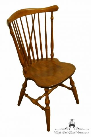 Ethan Allen Heirloom Nutmeg Maple Fiddleback Duxbury Dining Side Chair 10 - 6020