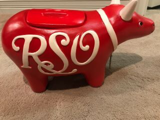 Vintage 1978 Rso Records Promotional Ceramic Cookie Jar Red Bull -