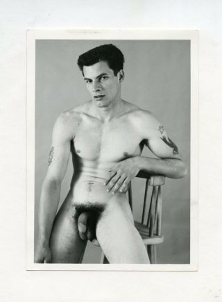 34 Vintage Photo 5 X 7 Nude Male Unknown Studio Man Snapshot Gay