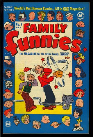 Family Funnies 7 Felix The Cat,  Popeye Harvey Comic 1951 Vf,