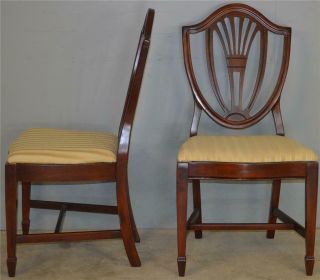 17719 Set of 6 Mahogany Hepplewhite Shield Back Dining Chairs 2