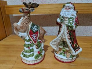 Fitz And Floyd St Nick Salt And Pepper Shakers