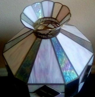 Vintage Tiffany style Stained Glass Lamp Shade Large 13 