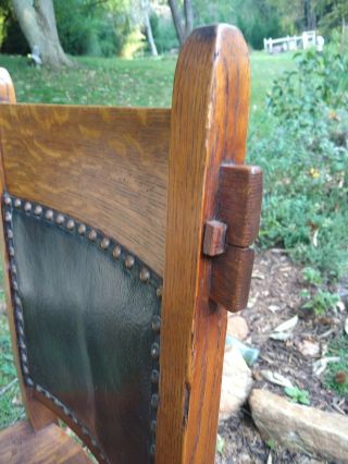 Antique Mission/Craftsman/Arts & Crafts Oak Rabbit Ear Side Chair,  w/Sticker 2