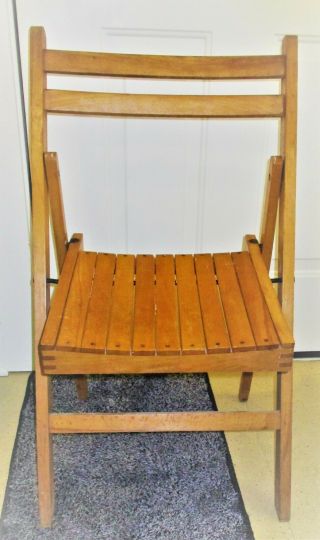 Vintage Antique Wooden Folding Chair Made In Vucosi Avir