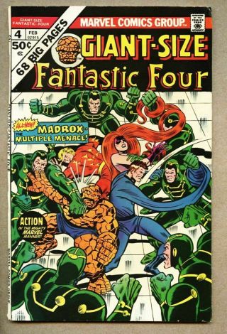 Giant - Size Fantastic Four 4 - 1975 Fn 6.  0 Giant Size 1st Madrox The Multiple Man