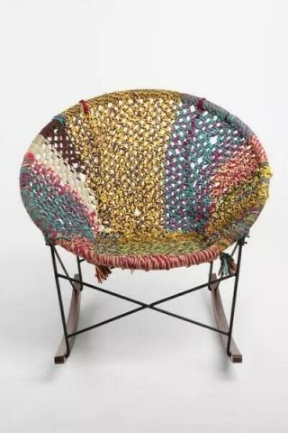 Urban Outfitter Hand Woven Rocking Circle Chair