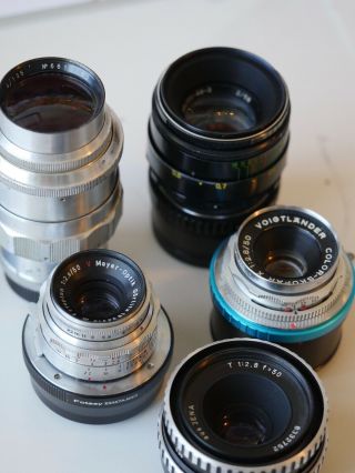 Vintage Bokeh Lens Set (trioplan,  Helios,  Voigtlander,  Aus Jena,  Jupiter - 11)