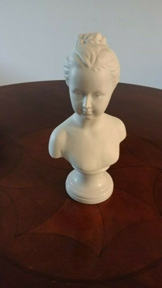 Vintage Andrea by Sadek Bisque Porcelain Bust of Young Girl 10 
