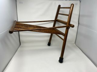 Vintage Wood Gout Foot Stool Leg Rest Medical Furniture
