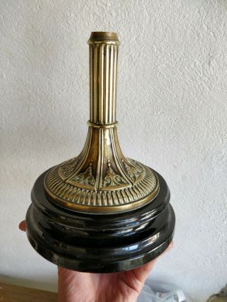 Antique Victorian Oil Lamp Brass Without Stoneware Base For Ebay User Aj.  Toth