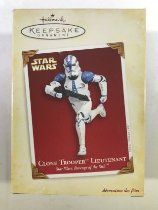 Hallmark 2005 Star Wars Clone Trooper Lieutenant Ornament Revenge Of The Sith