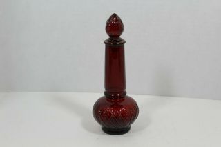 Vintage Avon Ruby Red " To A Wild Rose " Cologne Bottle,  Empty