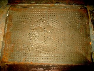 6 Antique Pie Safe Punched Tin Door Panels Star In Circle Pattern 10 " X 14 "