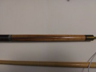 Rich Q Pool Cue with Wood Inlay Vintage 2 piece Pool Cue 3