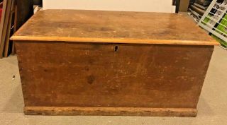 Local Pickup Antique Blanket/dowry Chest/trunk Wood Wooden Possibly Pine