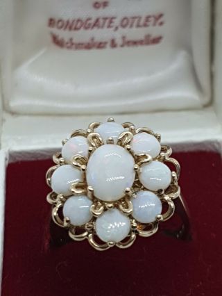 Vintage Opal Cluster Ring Size M & 1/2