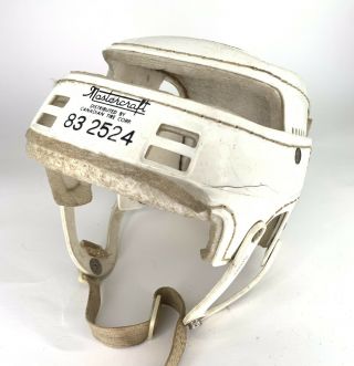 Cooper Sk100 Hurling Ice Hockey Helmet Rare Vintage White Mastercraft Can Tire