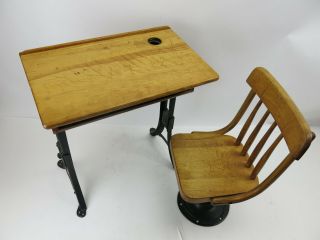 Antique Schoolhouse Hw Eclipse Adjustable Desk And Chair Home School