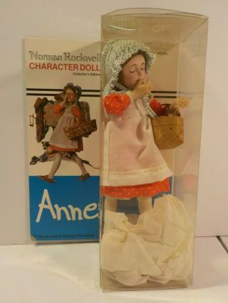 N Norman Rockwell Porcelain Character Doll Anne In Package