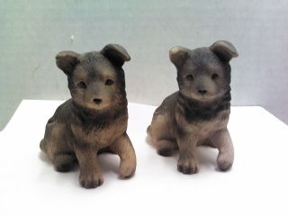 Vintage Homco Puppy Dogs 8828 Porcelain Figurines 3 " Set Of 2