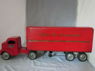 Tonka Toy Transport Vintage Red Pressed Steel Toy 1950 