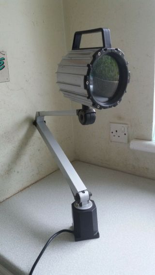Tall Aluminium Industrial Bench / Lathe Lamp - 37 Inches Fully Stretched