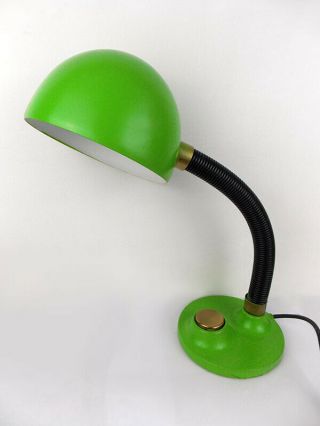Vintage Green Table Metal Stand Lamp Mid Century Retro Pop Art Bauhaus 60s 70 