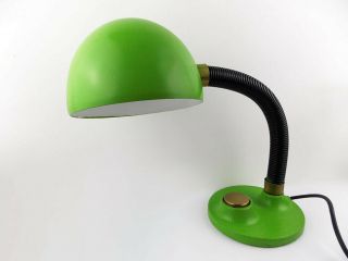Vintage green table metal stand lamp Mid Century retro Pop Art Bauhaus 60s 70 ' s 2