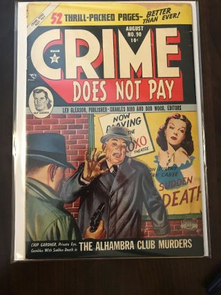 Crime Does Not Pay 90 - Painted Fuje Cover - Golden Age Crime