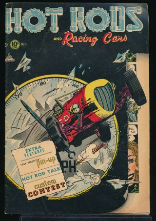 Hot Rods And Racing Cars No.  11 1953 1953 Pre - Code Golden Age Comic Book 4.  0 Vg