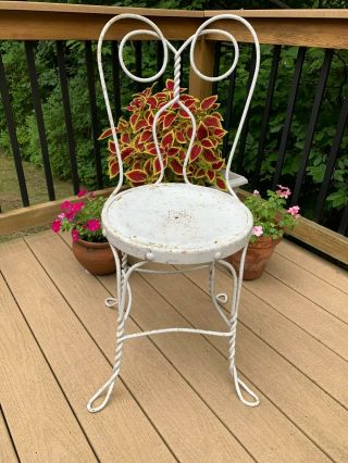 Garden/patio Chairs: Vintage Ice Cream Parlor Chair,  Wrought Iron (5 Available)