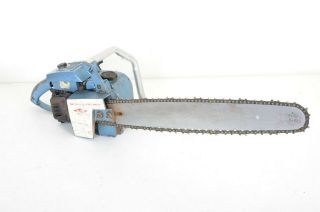 Vintage Homelite Xl - 12 Chainsaw (blue) W/ 22 " Bar Usa Made Shape