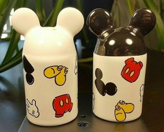 Vintage MICKEY MOUSE Disney Salt & Pepper Shakers Set Cond w/ Plugs 2