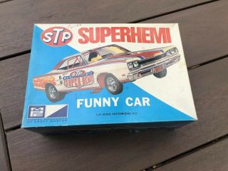 Rare Vintage Mpc Superhemi Funny Car 1/25 Scale Model Car Kit Stp