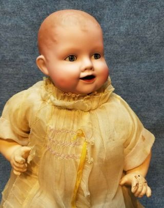 Antique German Georgene Averill Bonnie Babe Baby Bisque Head Cloth/comp Body 16 "