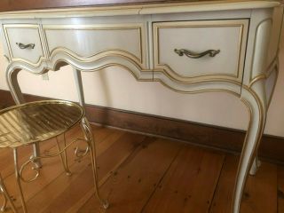 Vintage Drexel Touraine French Provincial Vanity/writing Desk With Gold Chair