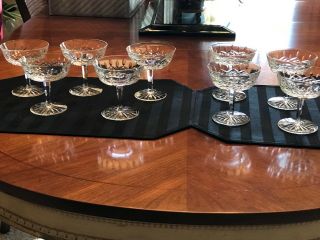 Set Of 9 Vintage Waterford Crystal Lismore Champagne \ Sherbet Glasses