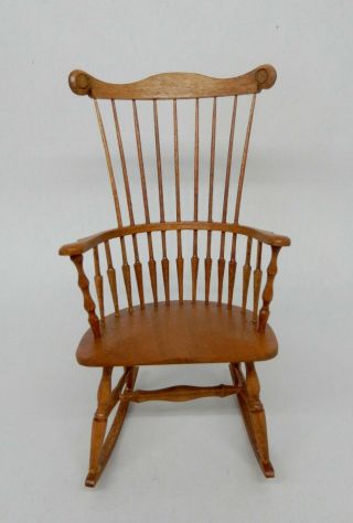 Vintage William Clinger Rocking Chair Artisan Dollhouse Miniature 1:12