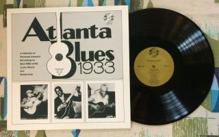 Atlanta Blues 1933 Va Lp Blind Willie Mctell Curley Weaver Buddy Moss Vg,  /vg,