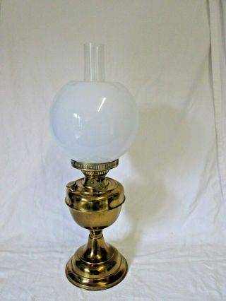 Vintage Veritas Twin Burner Paraffin Oil Lamp,  Glass Globe