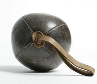 Vintage 1920 - 30s Leather Medicine Ball / Boxing/exercise