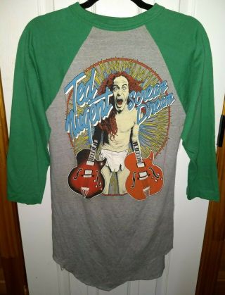 True Vintage Ted Nugent Scream Dream Concert T - Shirt - Tour Shirt 1980 Adult Lg