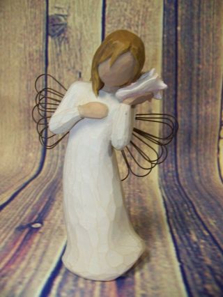 2004 Willow Tree By Demdaco Thinking Of You Seashell Angel Figurine